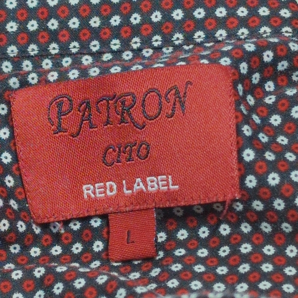 Patron Cito Red Label Sz L Men's Red and Black Checkered Shirt - Picture 4 of 6